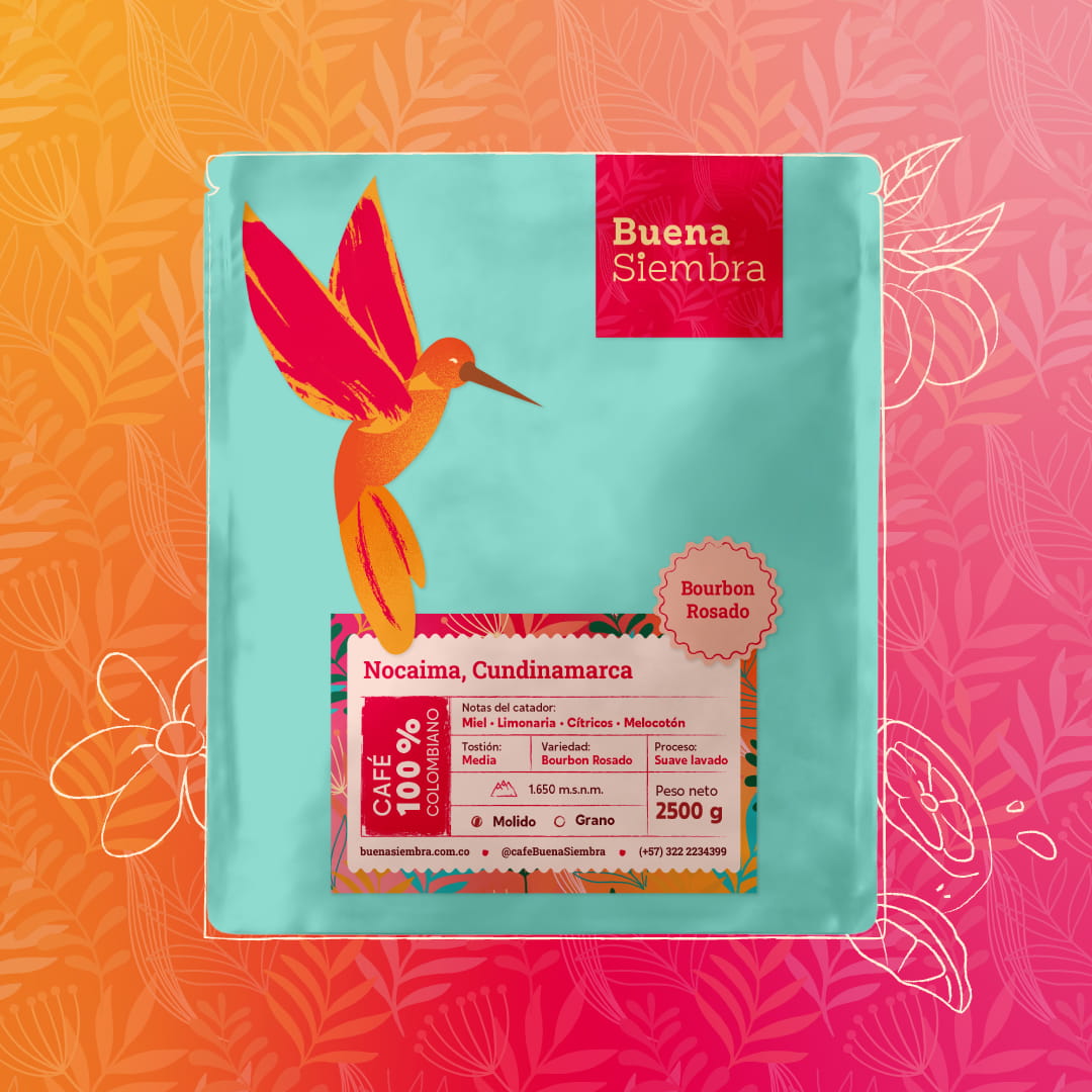 Bolsa de café Bourbon Rosado Buena Siembra de Nocaima, Cundinamarca